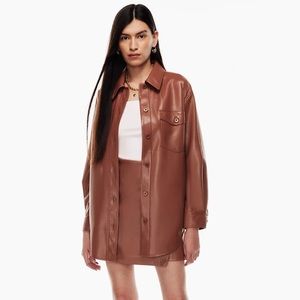 Aritzia Wilfred Vegan Leather Ganna Jacket